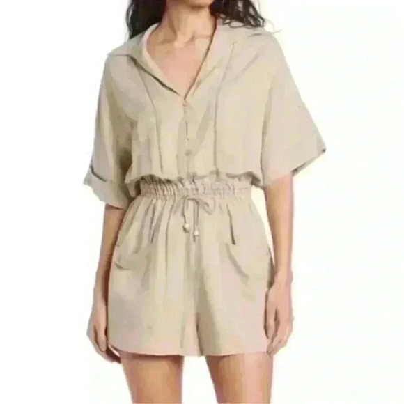 Blank NYC Pants - Blank NYC Linen blend Romper women’s size L